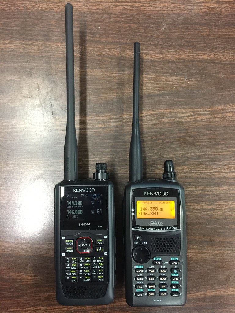 Kenwood TH-D74a and TH-D72a front side | The front view of e… | Flickr