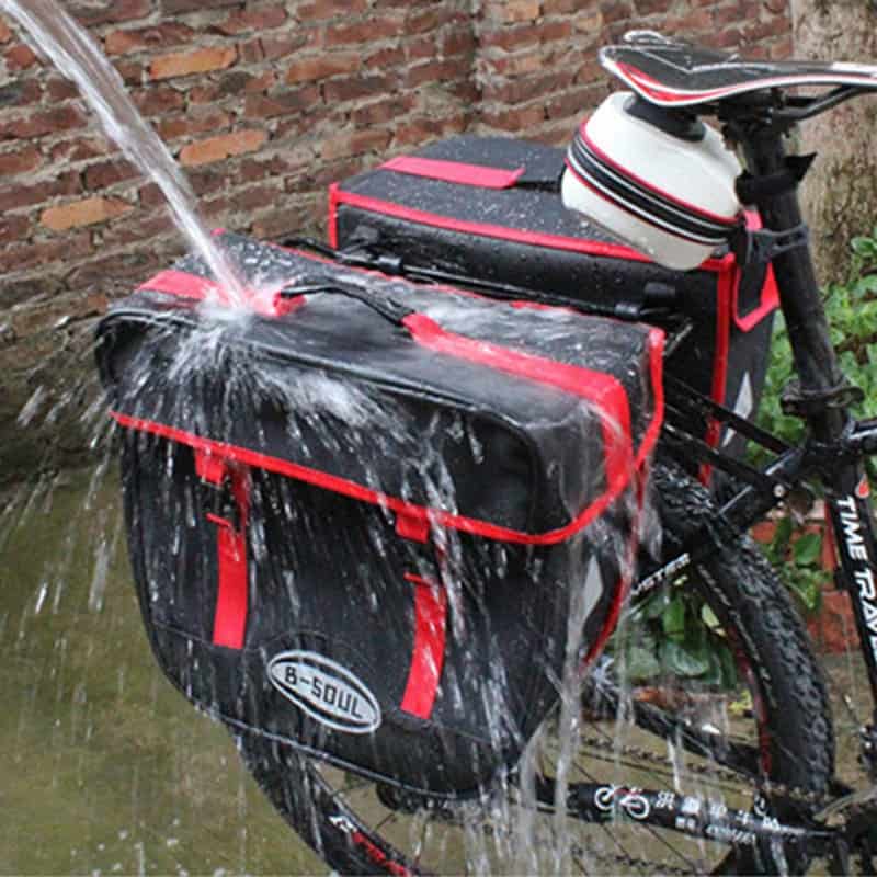 B SOUL 50L Large Capacity Bicycle Saddle Bags Waterproof Bicycle Rear Seat Trunk Bag Panniers for