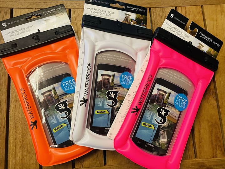 geckobrands waterproof phone tote