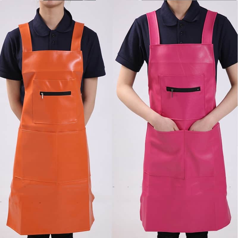 Restaurant Hotel Kitchen Dishwasher PU Apron Men Women Practical Anti oil Pollution Aprons Belt H Shape