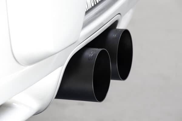 Soul Performance Products Porsche 987.1 Performance Exhaust System Satin Black Straight Cut Single Wall Tips Installed