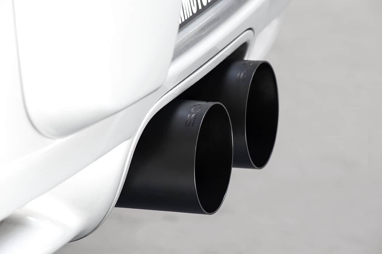 Soul Performance Products Porsche 987.1 Performance Exhaust System Satin Black Straight Cut Single Wall Tips Installed