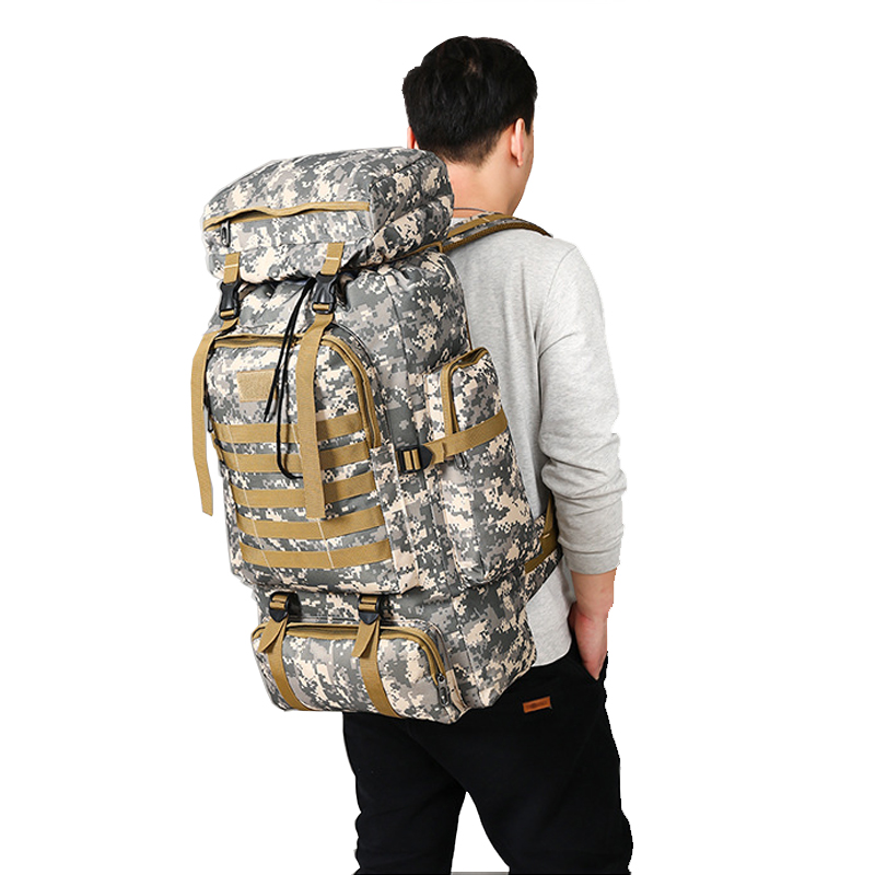 80L Waterproof Molle Camo Tactical Backpack Military Army ...