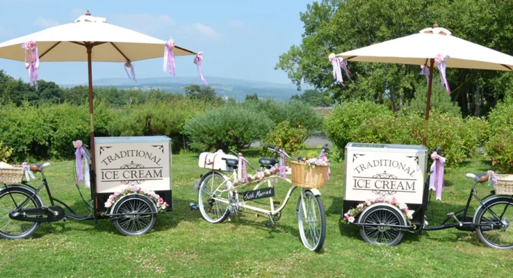 vintage ice cream cart