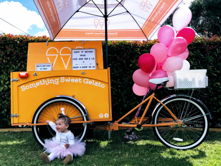 vintage ice cream cart