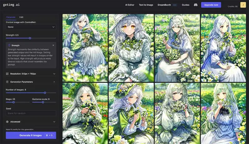 getimg user interface demo