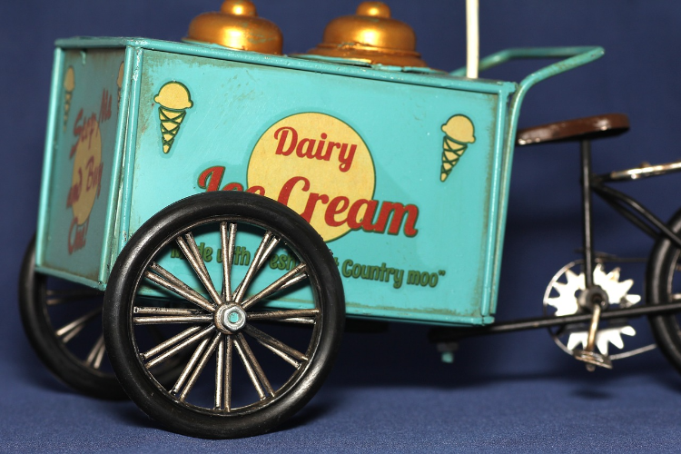 vintage ice cream cart