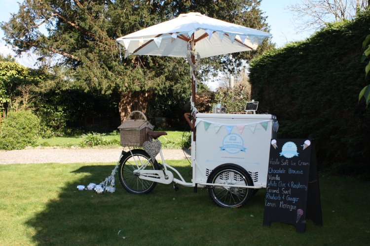 vintage ice cream cart