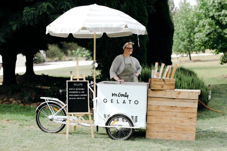 vintage ice cream cart