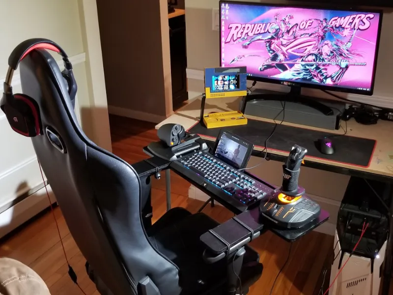 gaming chair with joystick mount
